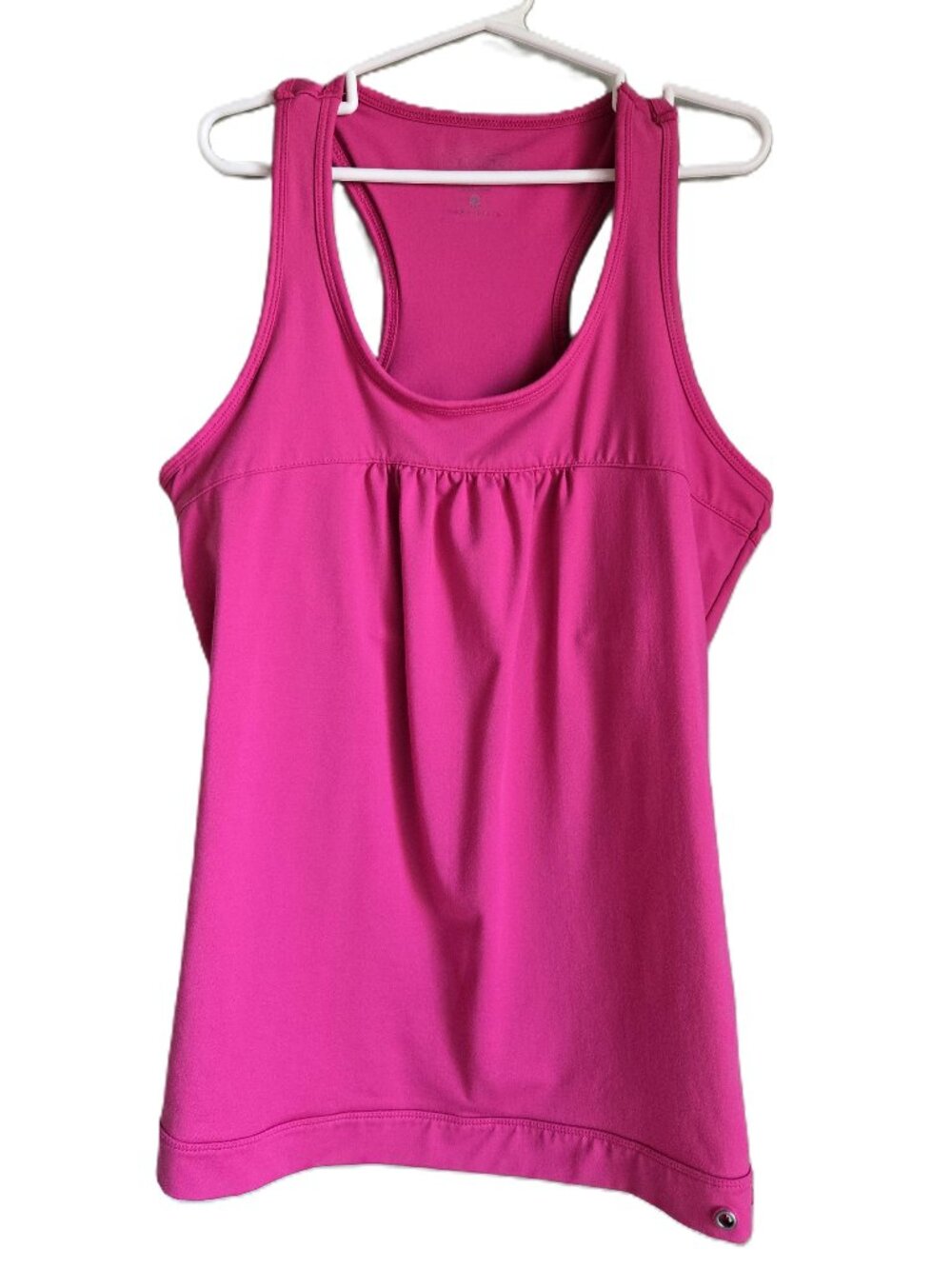 ATHLETA As-New Racerback Tank Top w/ Padded Sports Bra Bright Pink Women's S